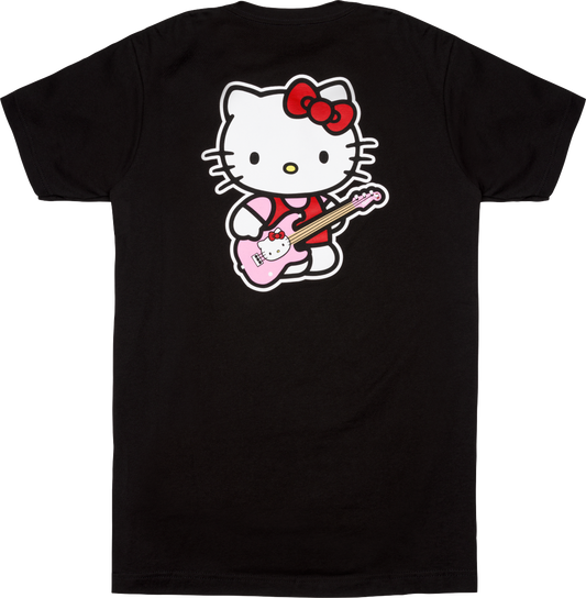 Fender Hello Kitty Back Logo Tee - Black - L