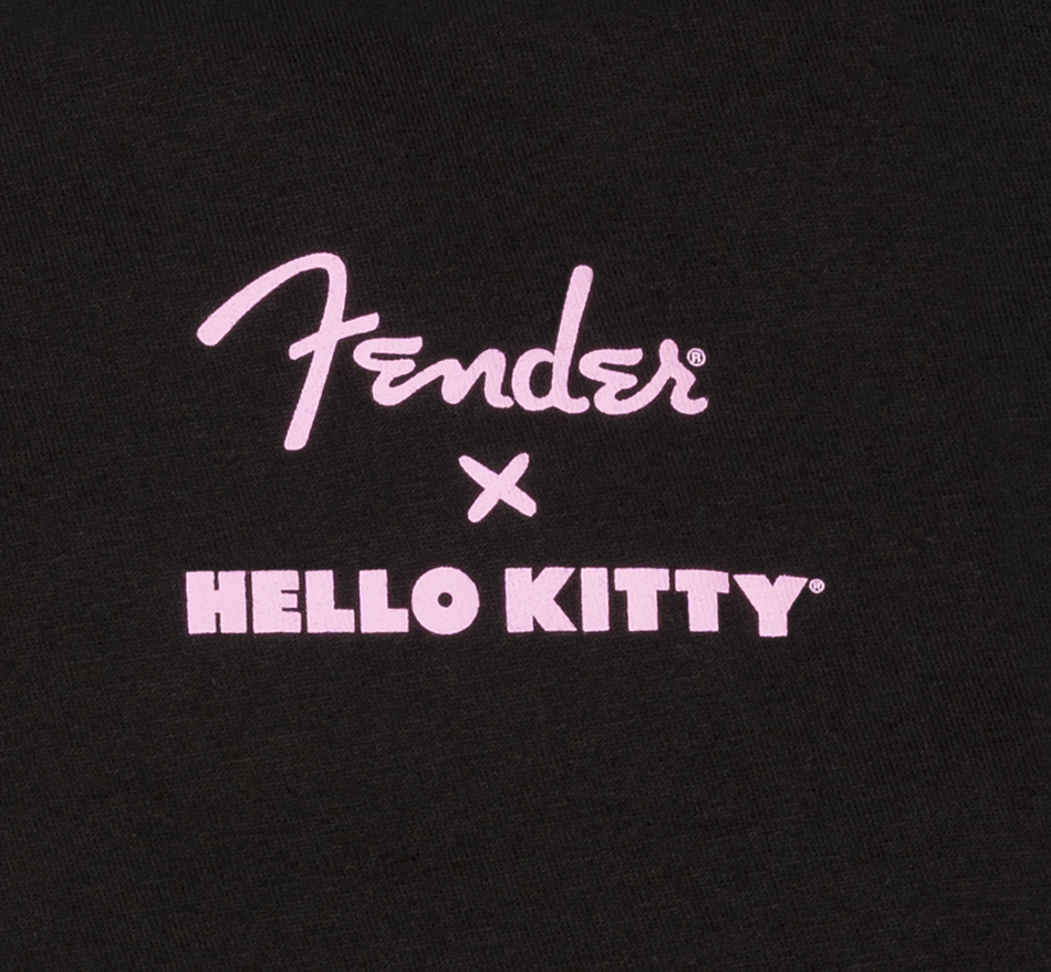 Fender Hello Kitty Back Logo Tee - Black - L
