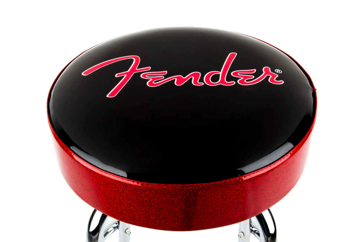 Fender Barstool - Red Sparkle Logo 24"
