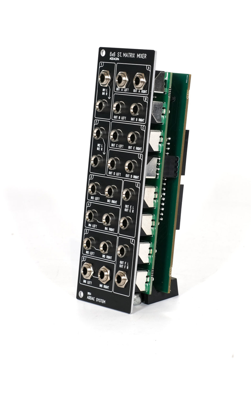ADDAC System ADDAC814 Jacks & Controls 6x6 Stereo Matrix Mixer