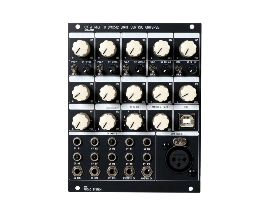 ADDAC System ADDAC223 CV & MIDI to DMX512 Light Control Universe