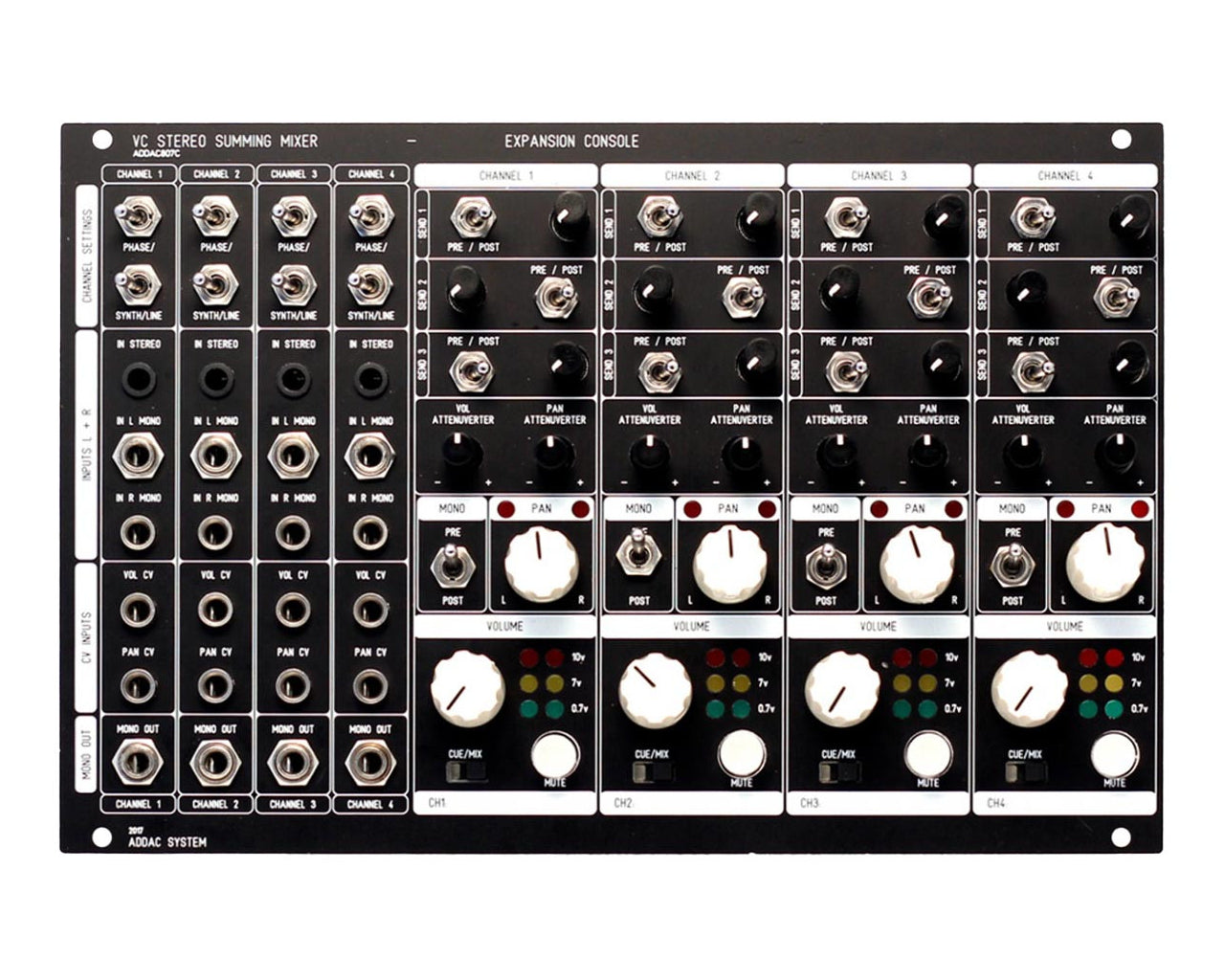 ADDAC Systems ADDAC807C VC Stereo Mixer Expansion