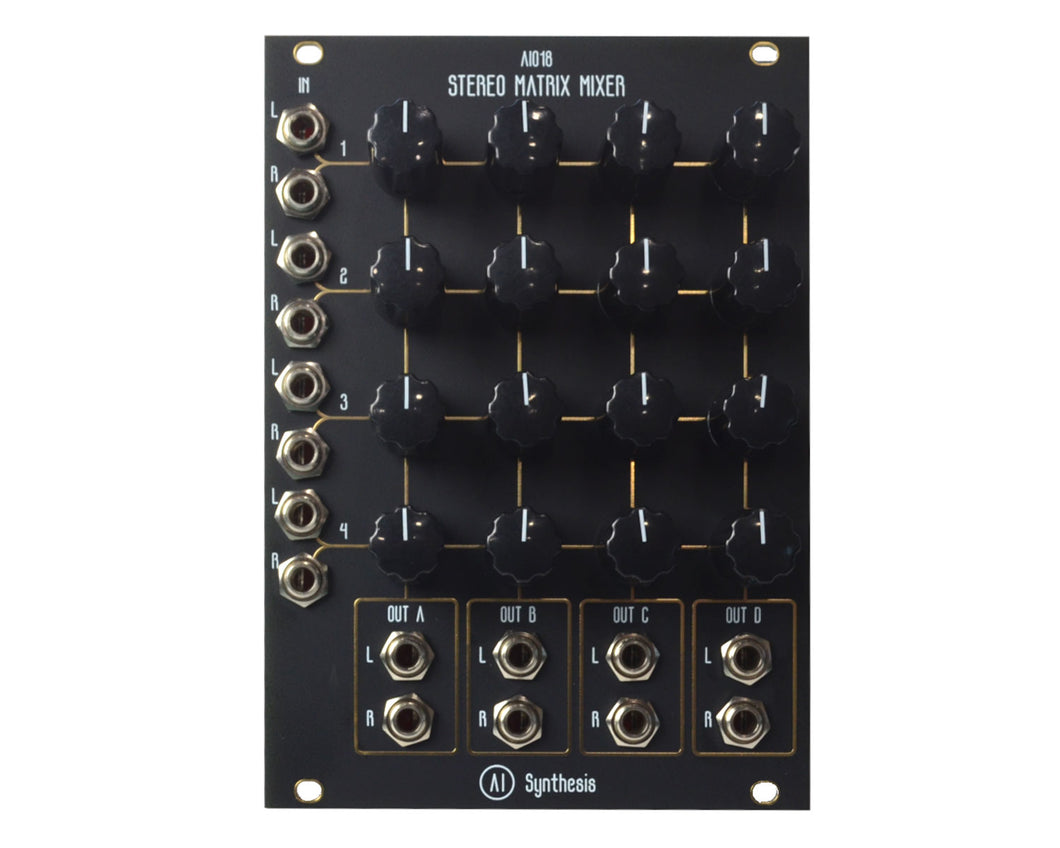 AI Synthesis AI018 Full DiY Kit Stereo Matrix Mixer - Black