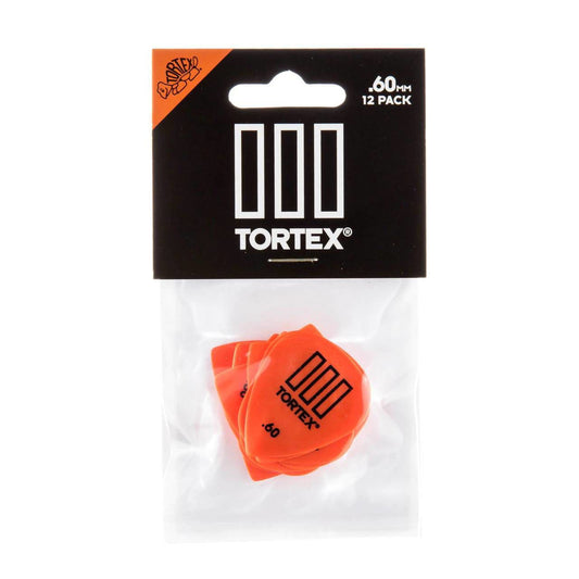 Jim Dunlop Tortex T3 Orange .60mm Guitar Picks Player Pack (pack of 12)