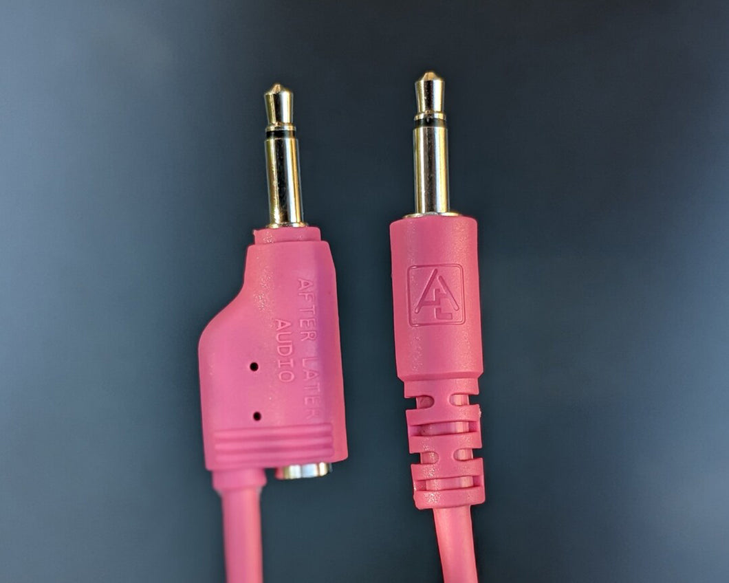 After Later Audio 15cm Single-end Stackable Patch Cable 5 Pack - Pink