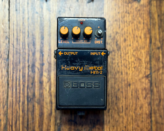 Black Label BOSS HM-2 Heavy Metal Distortion Pedal - Made in Japan