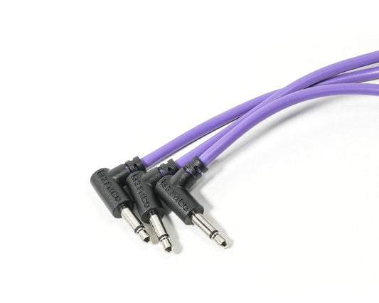 Befaco 7cm Patch Cable Right Angle - Purple x 6