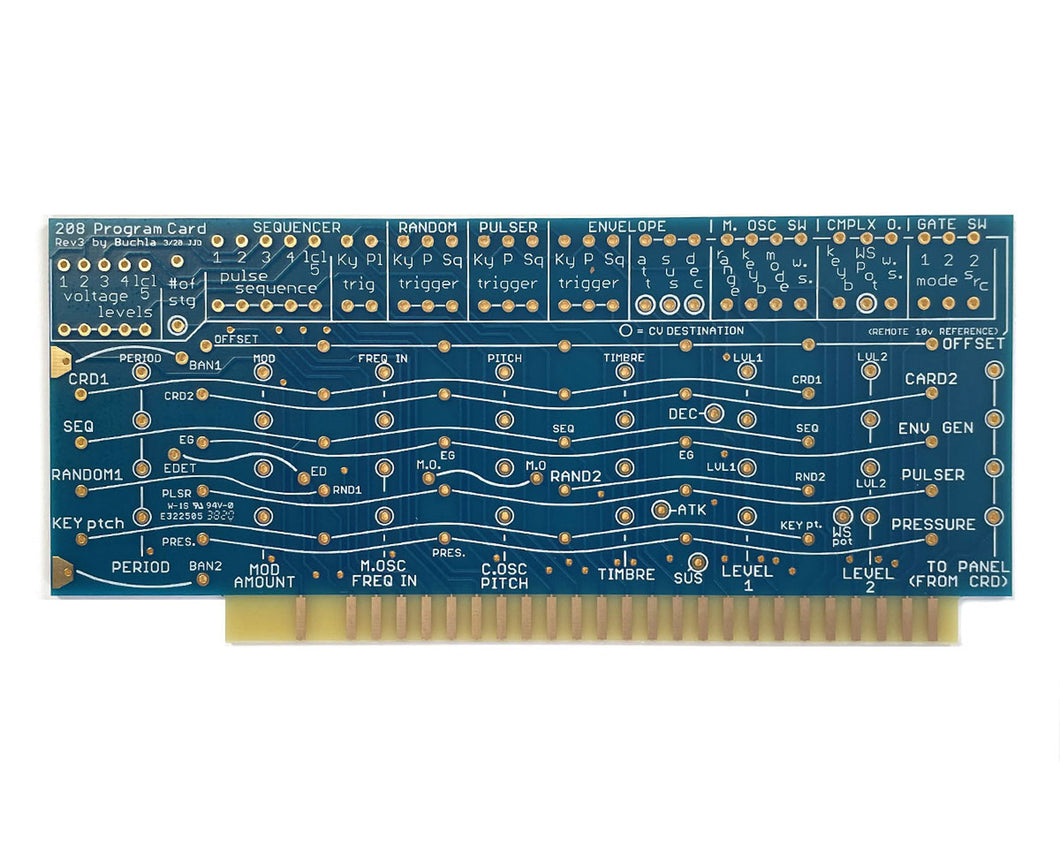 Buchla Retro Program Card