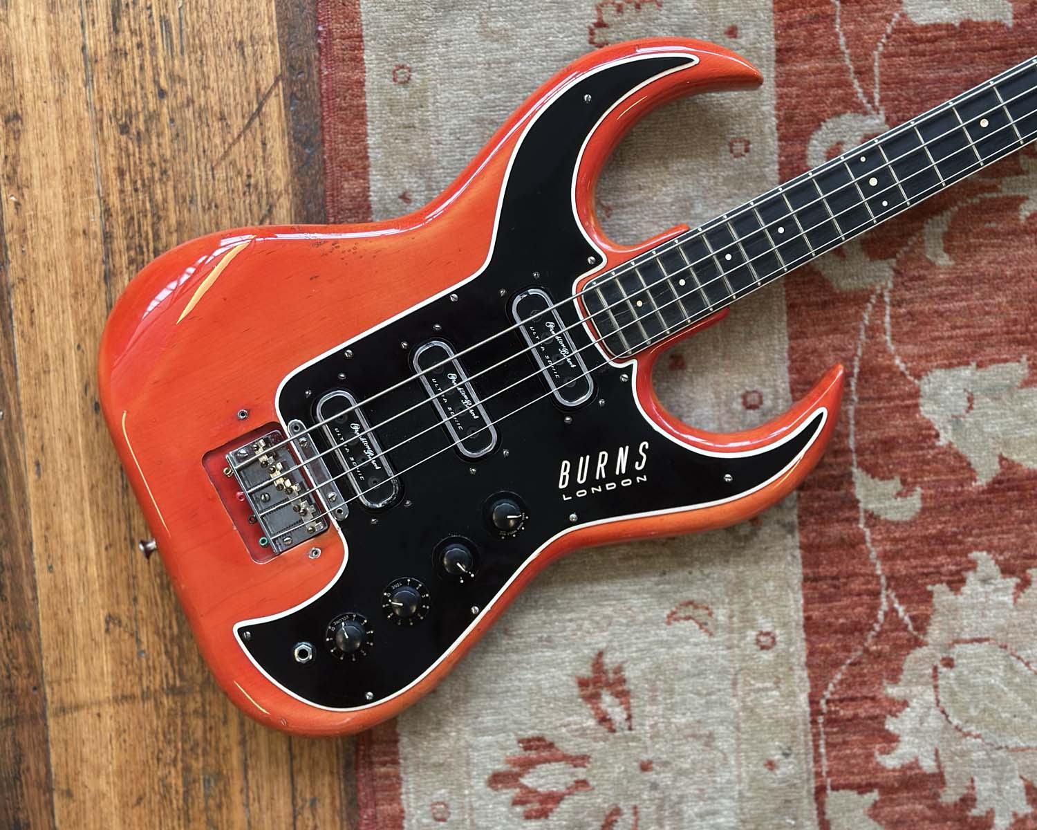 1964 Burns Bison Bass Transparent Red