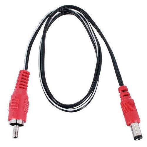 Cioks CI-2050-I Flex Type 2 Cable 50cm (20″) with 5,5/2,1mm centre positive straight DC plug (red)