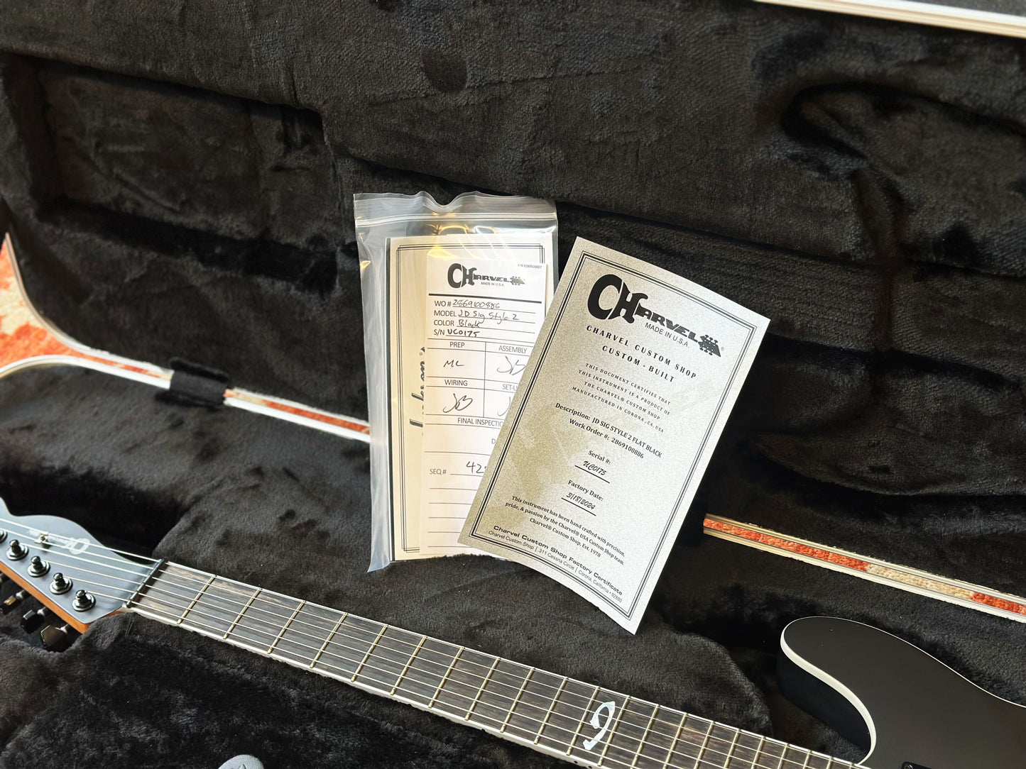 Charvel Joe Duplantier Signature USA Dimas Style 2 Flat Black w/SKB Case