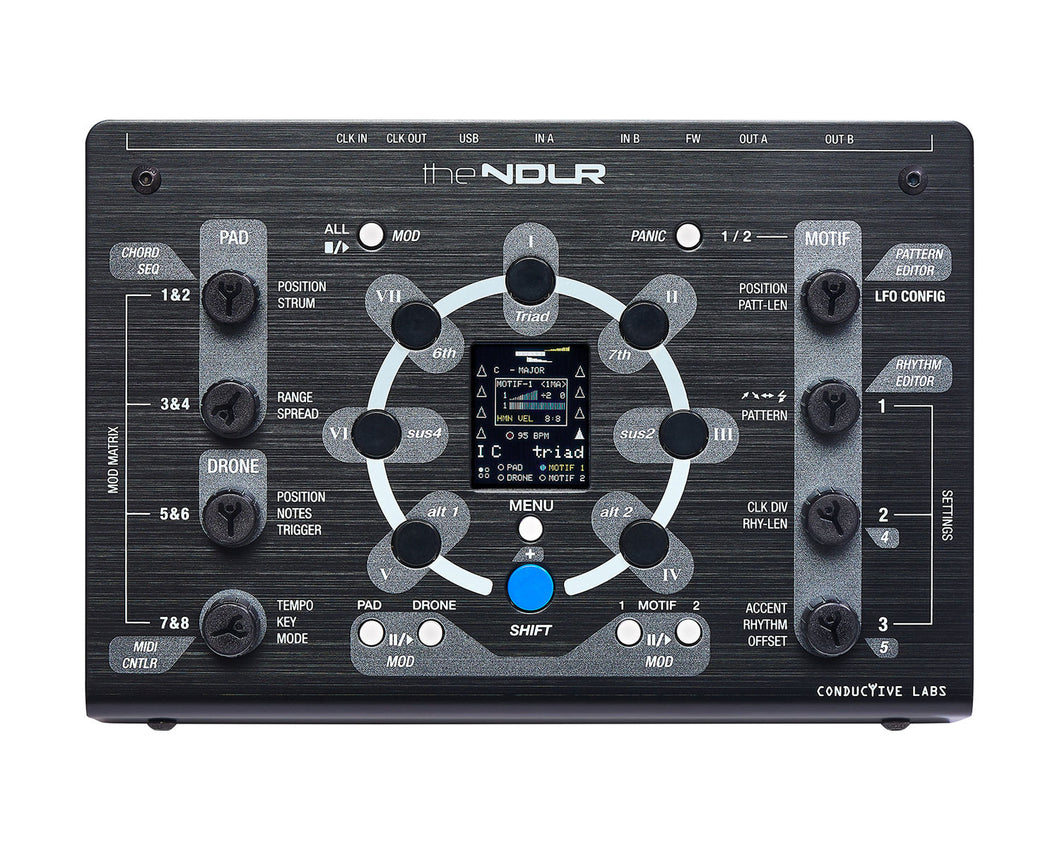 Conductive Labs NDLR V2 MIDI Four-track Sequenced Arpeggiator Chord and Drone Player