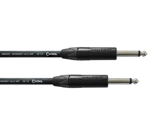 Cordial Select NEUTRIK 2x Plug 6.3mm Mono Black (3m)