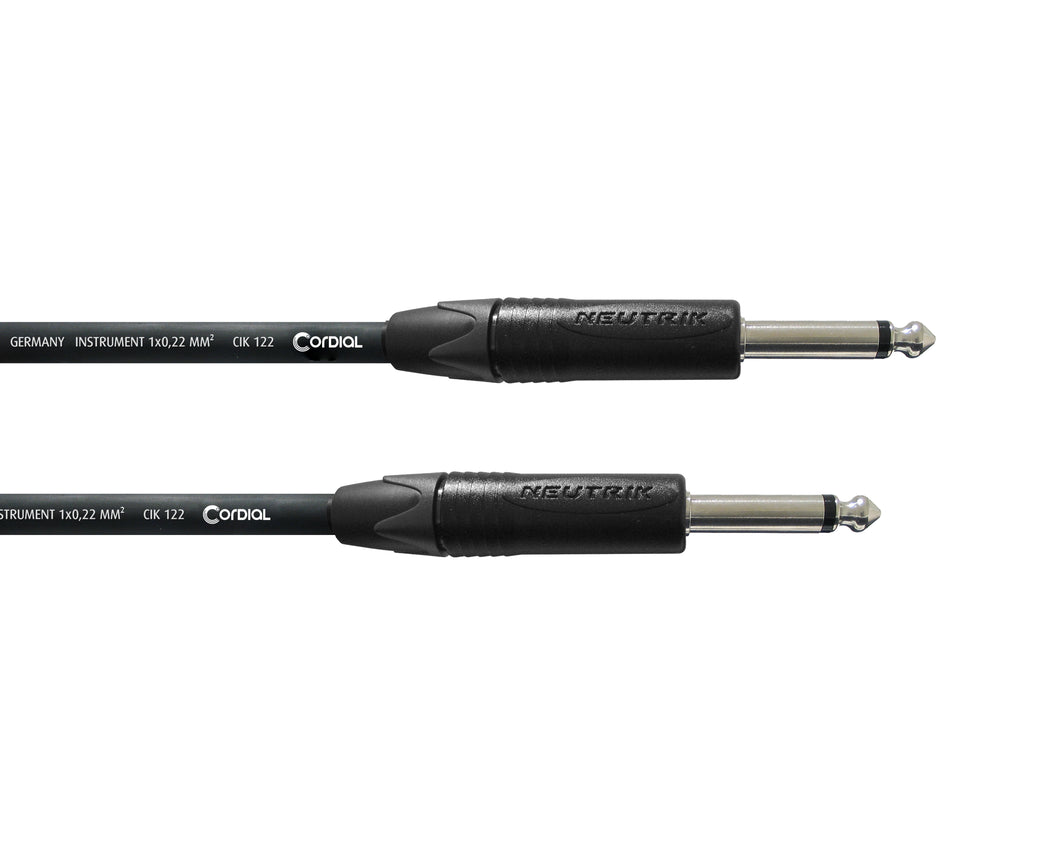 Cordial Select NEUTRIK 2x Plug 6.3mm Mono Black (6m)
