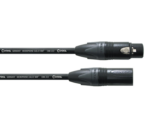 Cordial Select NEUTRIK XLR Female Black to XLR Male Black (3m)
