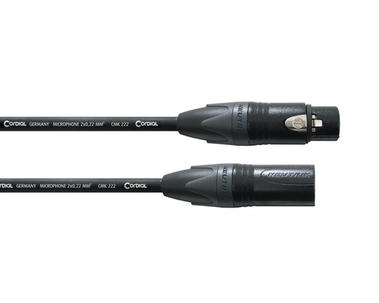 Cordial Select NEUTRIK XLR Female Black to XLR Male Black (10m)