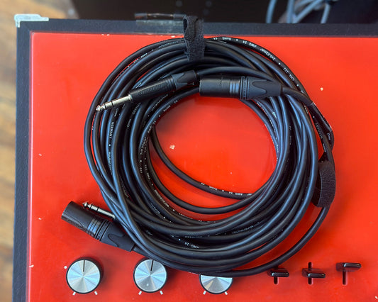Cordial Select NEUTRIK XLR Male to 1/4" TRS Cable Black (5m) - Pair