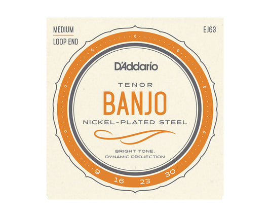 D'Addario EJ63 Tenor Banjo Strings Nickel 9-30
