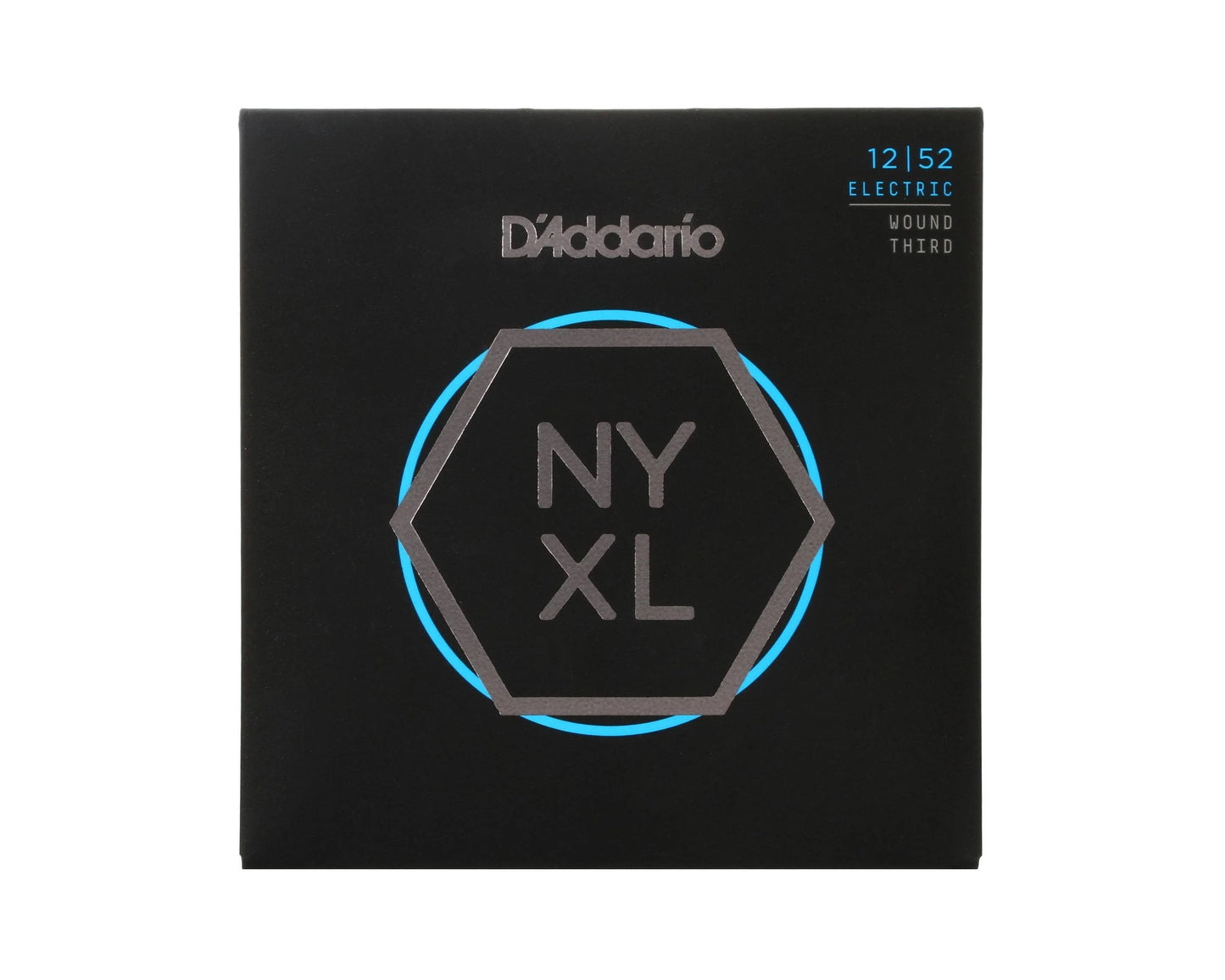 D'Addario NYXL1252W 12-52 Nickel Wound Electric Guitar Strings - Light with a Wound 3rd