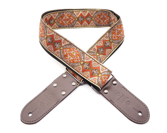 DSL Jacquard Weave Shiraz Brown Guitar Strap