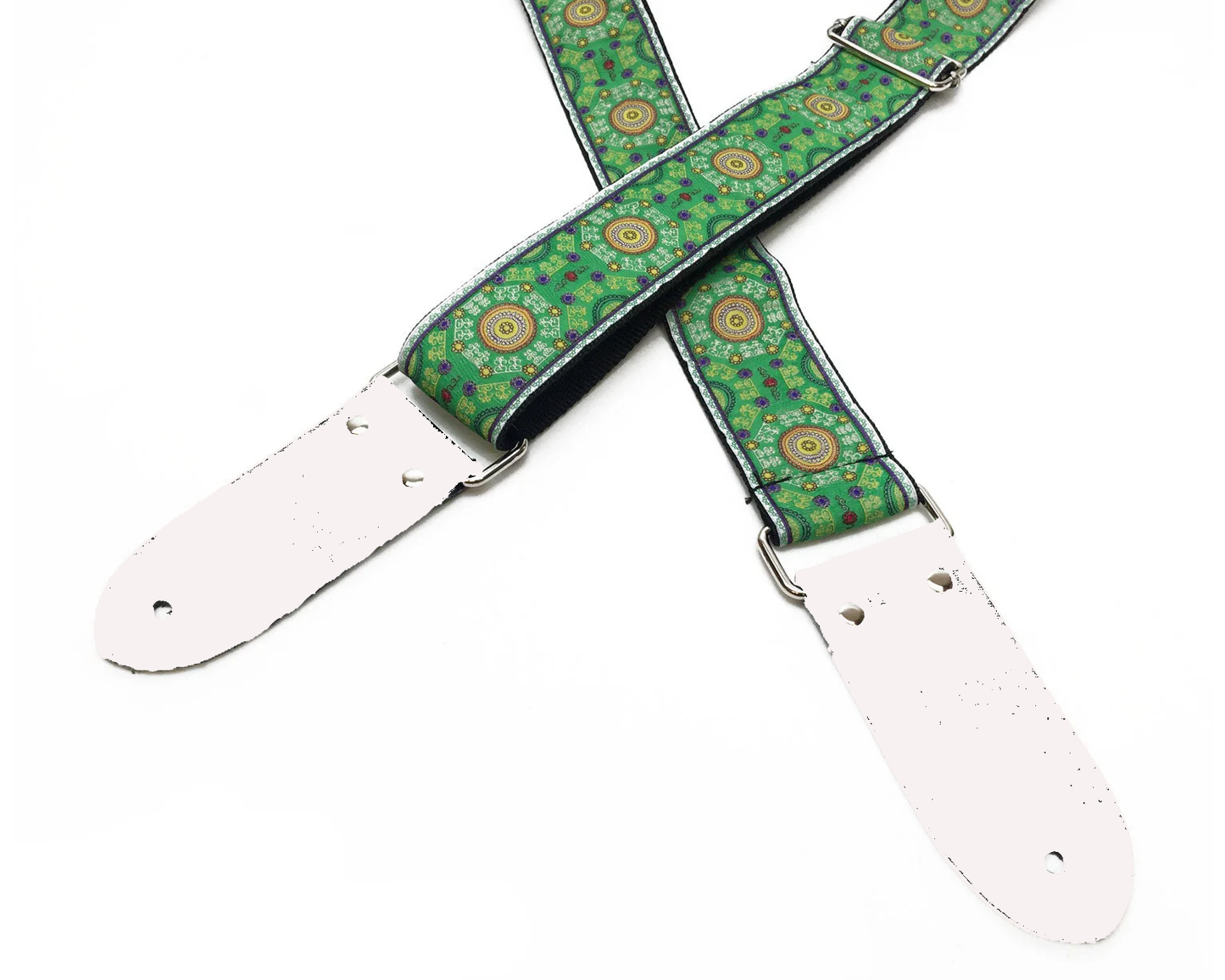 DSL JAC20 Jacquard Weave SAL Green Guitar Strap