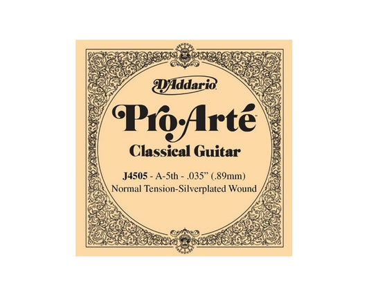 D'Addario J4505 Pro-Arte Nylon Classical Guitar Single String, Normal Tension, Fifth String