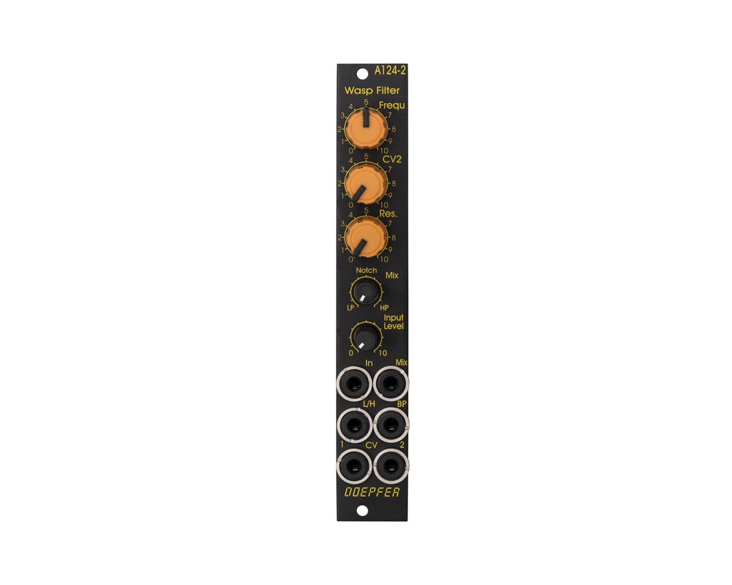 Doepfer A-124-2SE Wasp Filter Black/Yellow Slim Line Eurorack Module