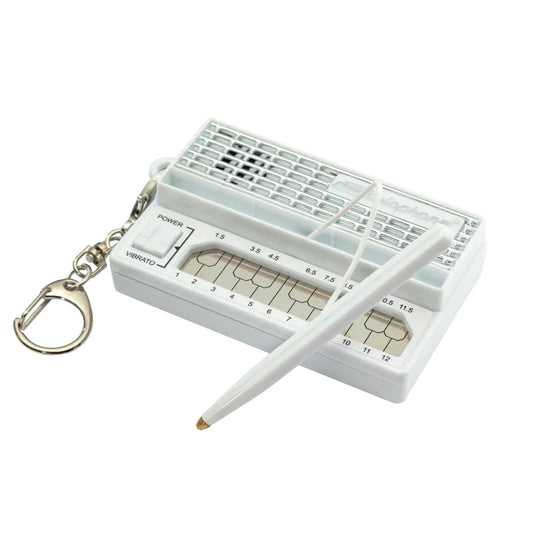 Dübreq Stylophone MINI Keychain Pocket Synthesizer - White