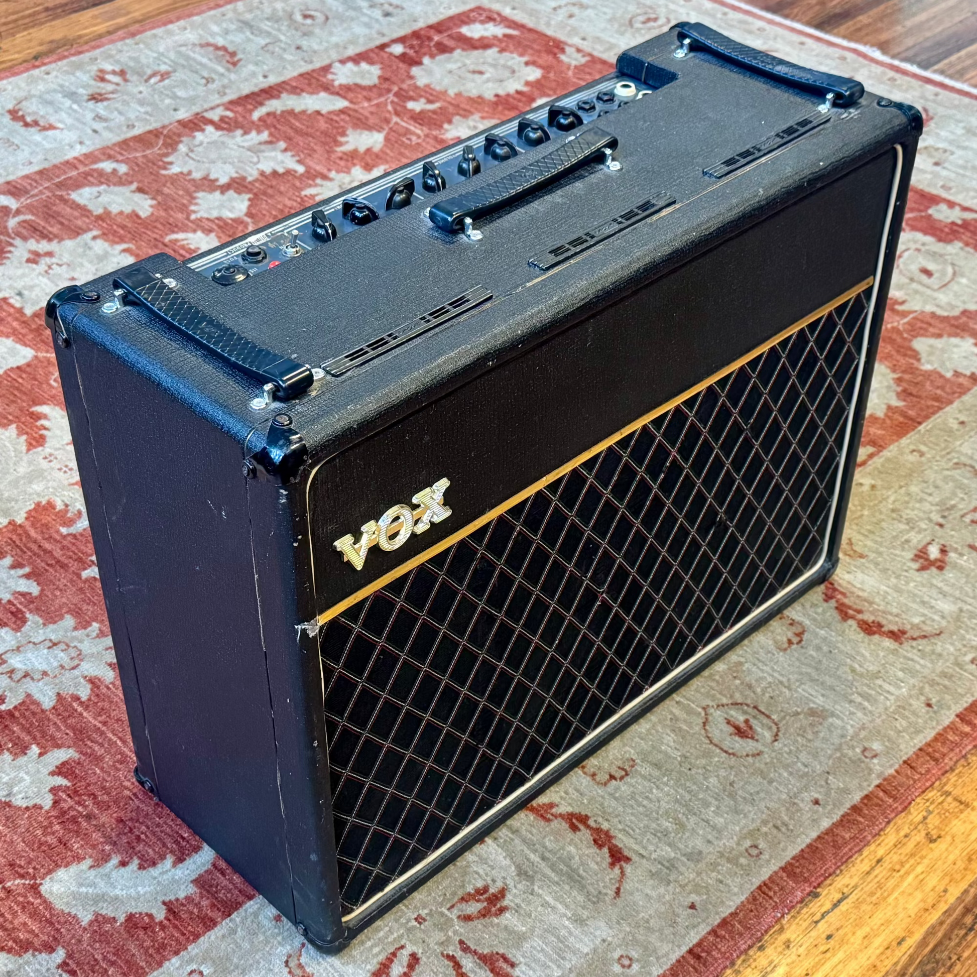 VOX amplifier on a patterned rug