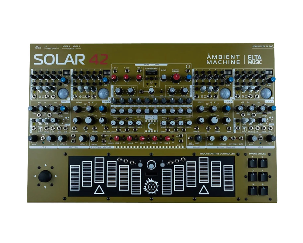 ELTA Music SOLAR 42F Green Brown Microtonal Polyphonic Ambient Machine Found Sound