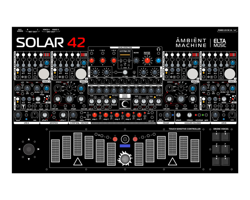 ELTA Music SOLAR 42F Black Microtonal Polyphonic Ambient Machine