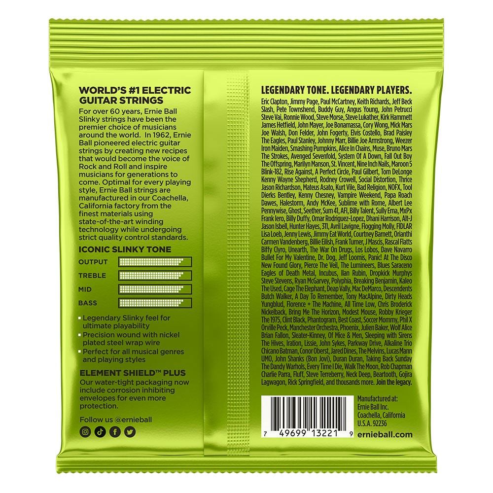 Ernie Ball 3 Pack Regular Slinky Nickel Wound Electric Guitar Strings - 10-46 Gauge