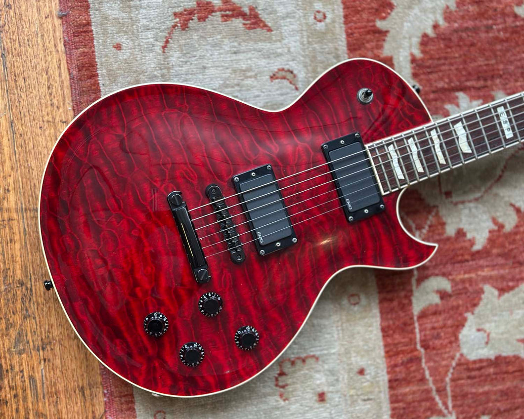 2003 ESP Eclipse II Standard Series QM (4-Knob) w/ OHSC - See-Thru Black Cherry