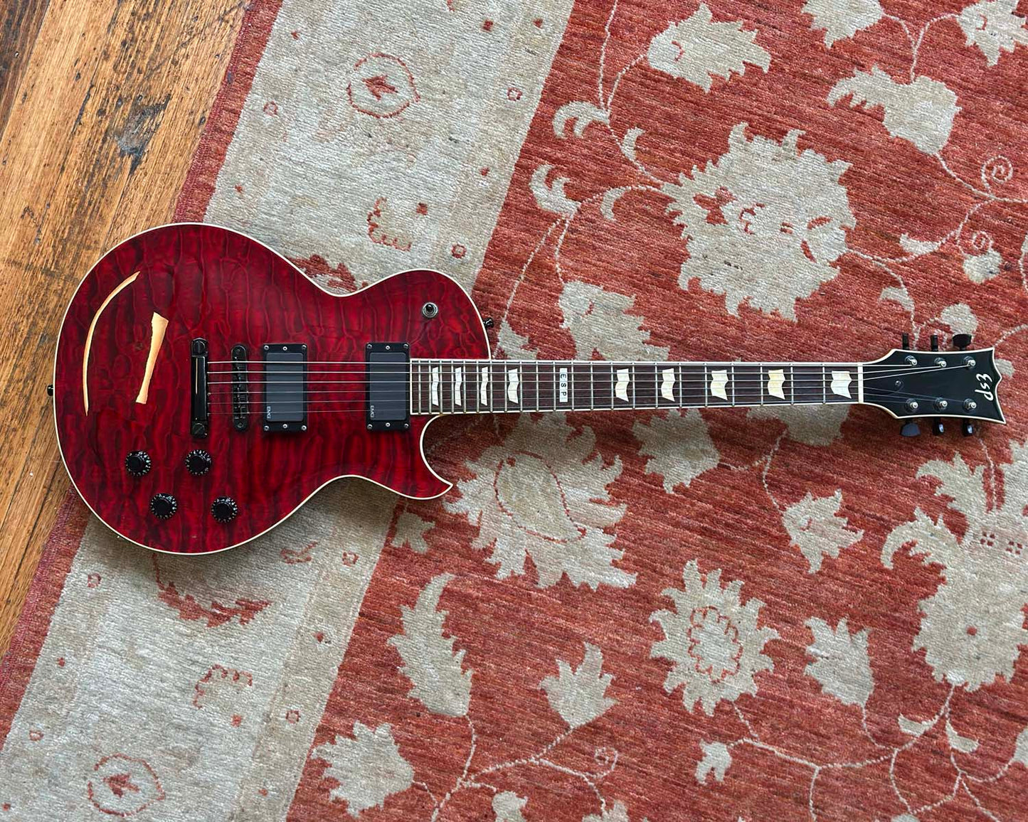 2003 ESP Eclipse II Standard Series QM (4-Knob) w/ OHSC - See-Thru Black Cherry