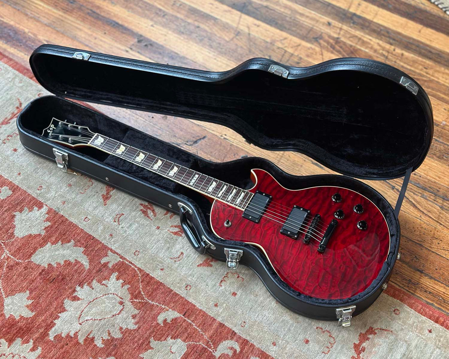 2003 ESP Eclipse II Standard Series QM (4-Knob) w/ OHSC - See-Thru Black Cherry