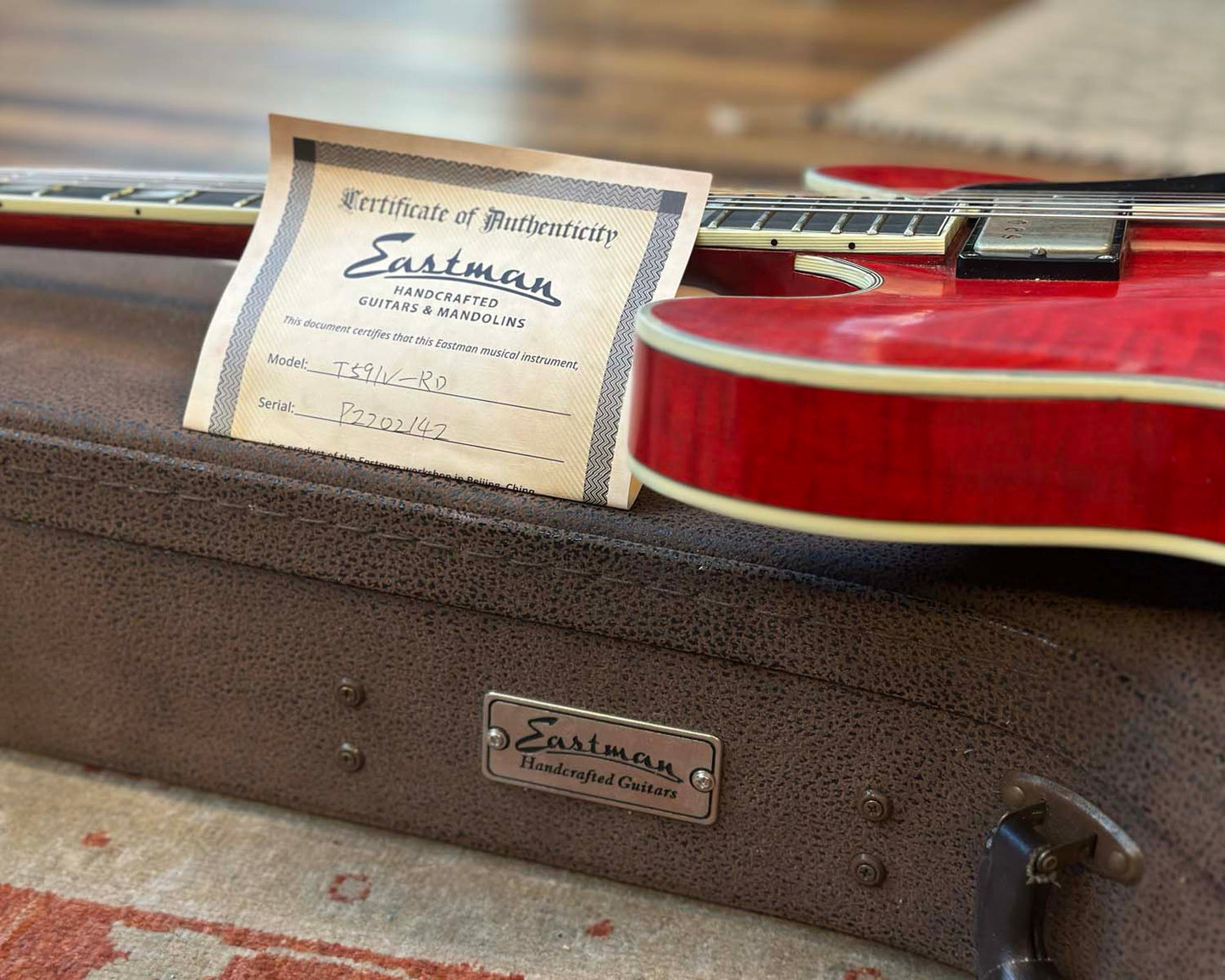 Eastman T59/V Semi-Hollow Thinline Electric Guitar w/ OHSC - Seymour Duncan Antiquities