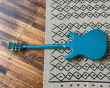 Load image into Gallery viewer, Eastwood Sidejack Baritone DLX - Metallic Blue w/ HSC
