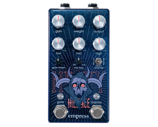 Empress Heavy Menace Distortion Pedal - Limited Edition Blue Purple Sparkle