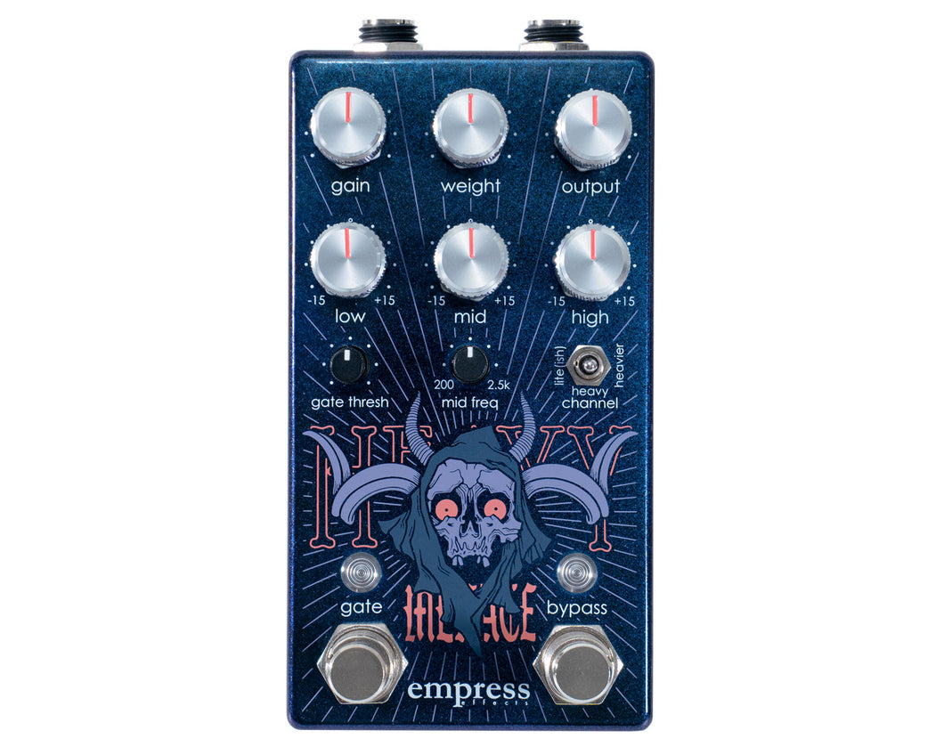 Empress Heavy Menace Distortion Pedal - Limited Edition Blue Purple Sparkle