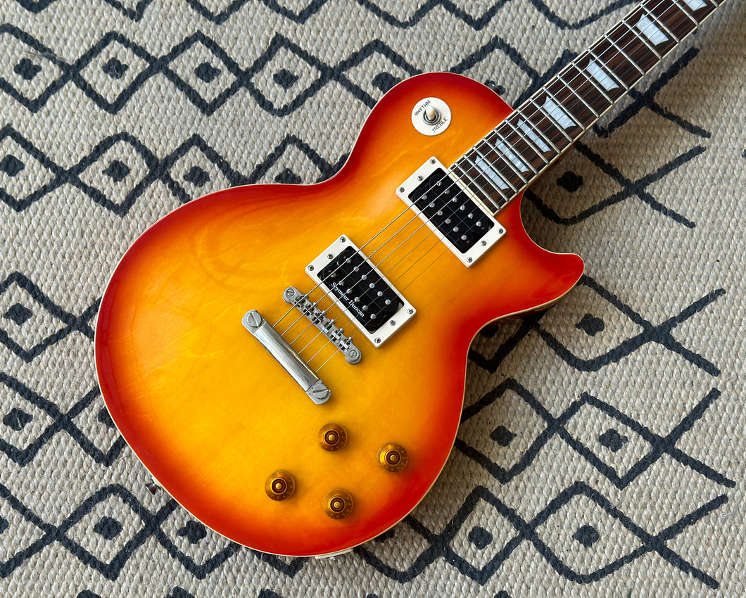 Epiphone 1960 Tribute Les Paul Standard - Plain Top in Cherry Sunburst w/ Seymour Duncans & OHSC 🍒
