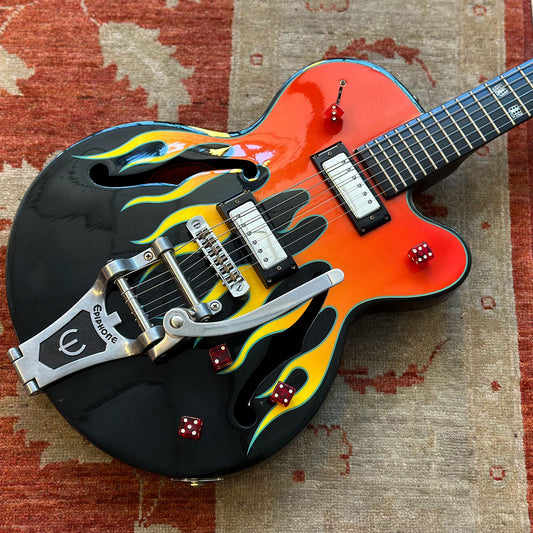 Limited Edition Epiphone FlameKat Semi Hollow Electric Guitar w/Hard Case