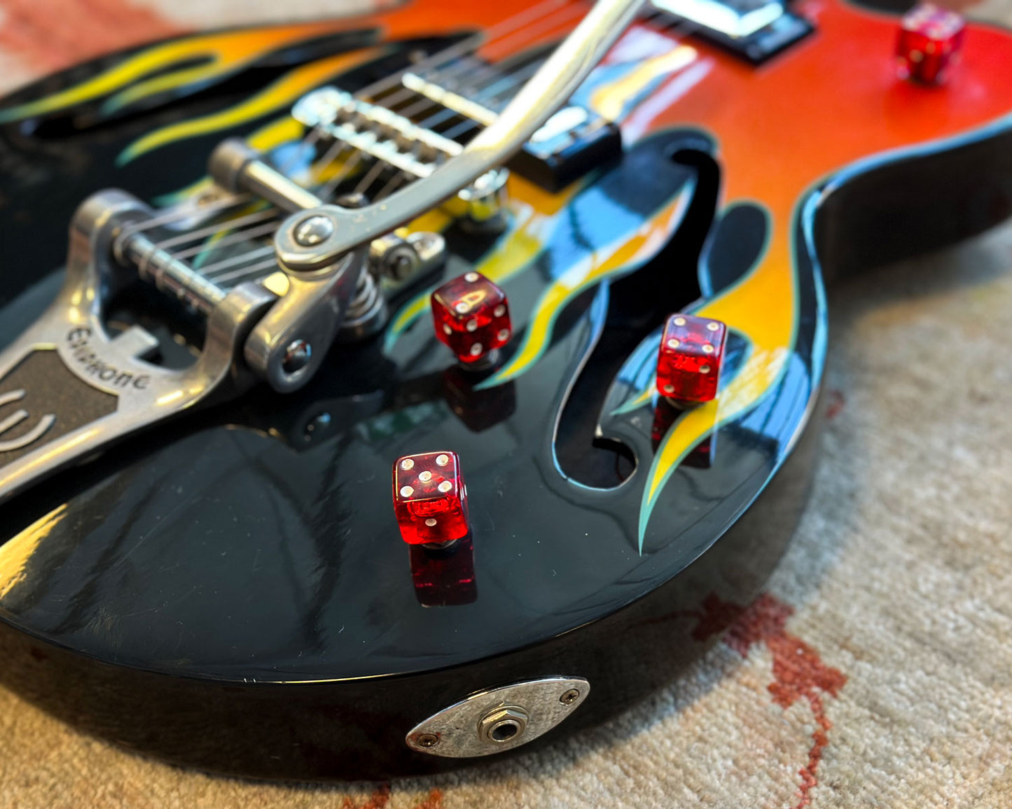 Limited Edition Epiphone FlameKat Semi Hollow Electric Guitar w/Hard Case