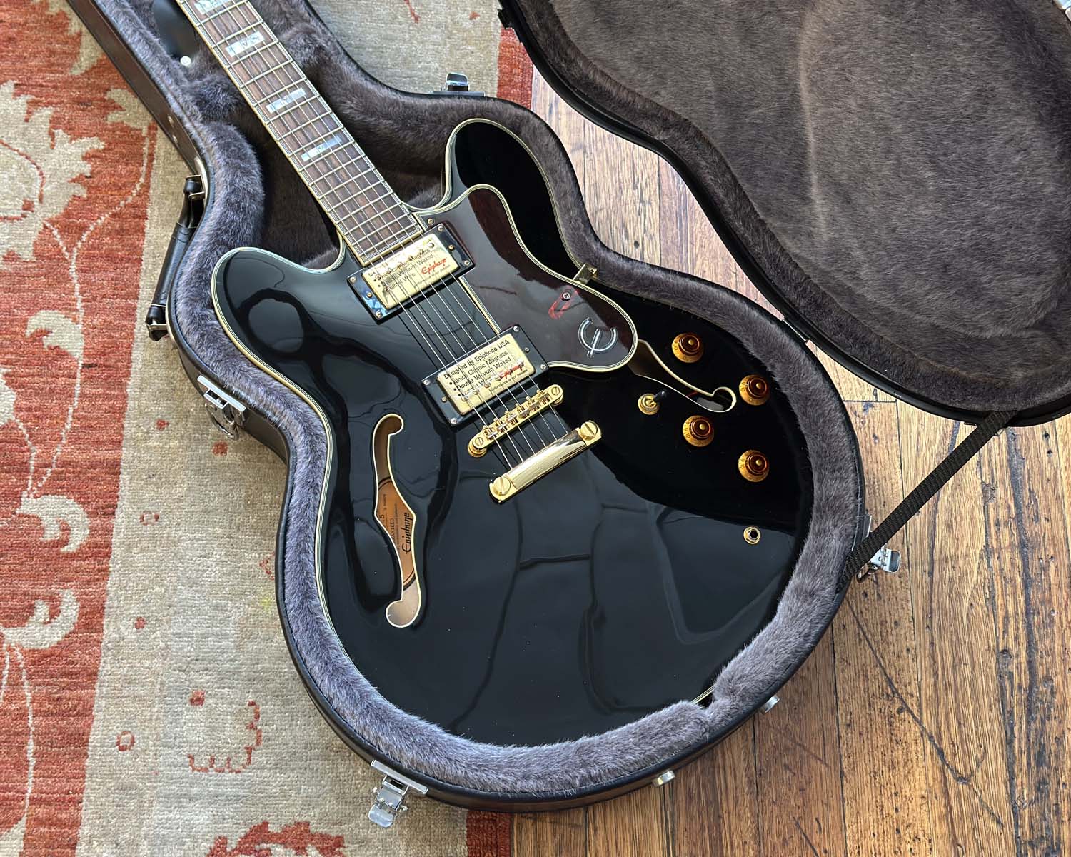 Epiphone Sheraton II EB Semi-Hollow Electric Guitar - Ebony