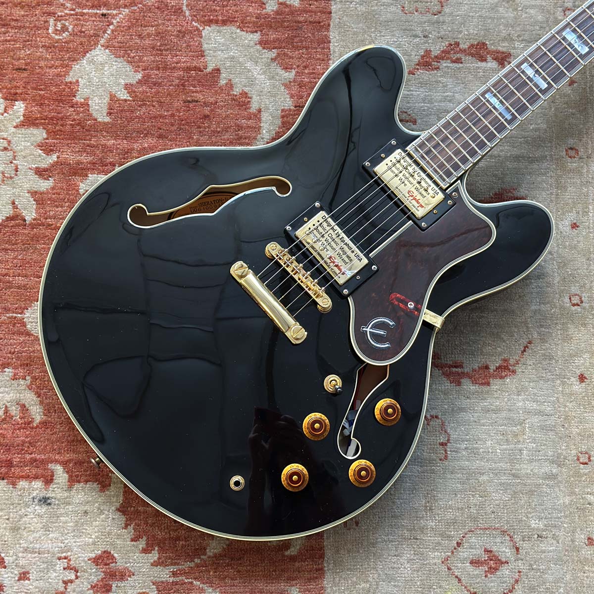 Epiphone Sheraton II EB Semi-Hollow Electric Guitar - Ebony