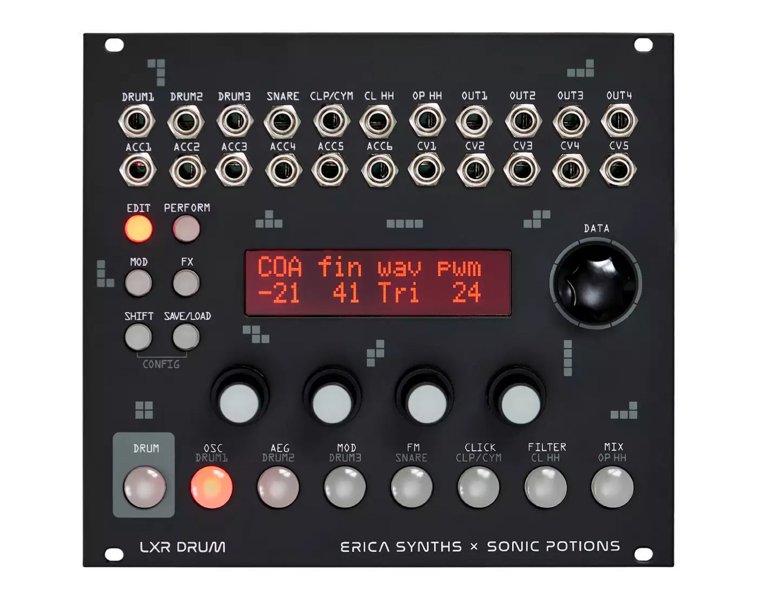 Erica Synths LXR 7 Voice Percussion Synthesizer Drum Module