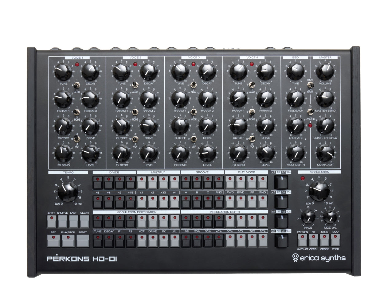 Erica Synths PĒRKONS HD-01 Live Performance Sound Design Drum Machine