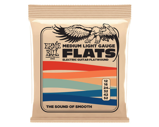 Ernie Ball Flatwound Medium-Light Electric Guitar Strings - 12-52 Gauge