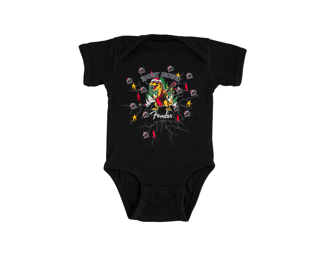 Fender 2025 Christmas Dinosaur Baby Bodysuit 0-3 Months