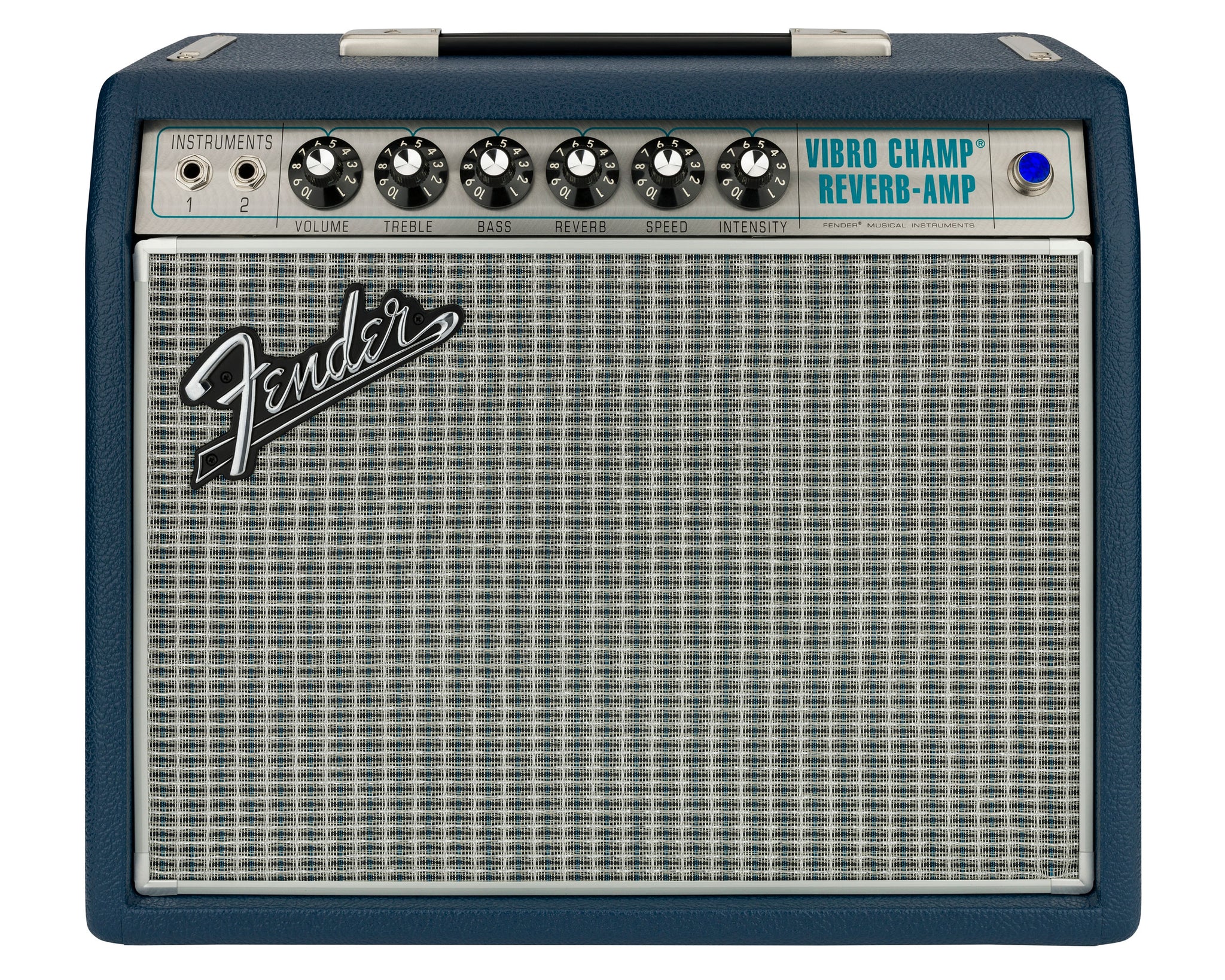 Fender '68 Custom Vibro Champ - Navy Blue/Silver Turquoise – Found