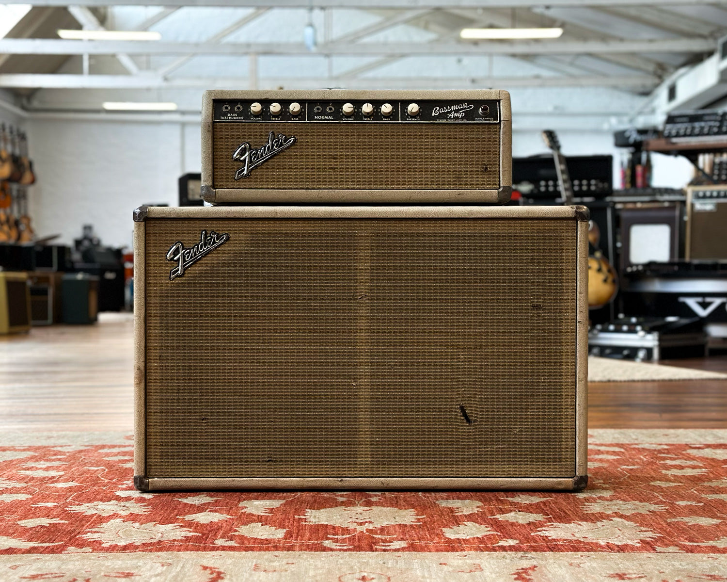 1964 Fender Bassman 6G6-B w/ Matching 2x12 Piggyback Cabinet